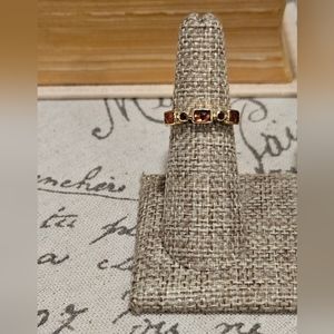 Anna Beck mosaic Garnet stacking ring